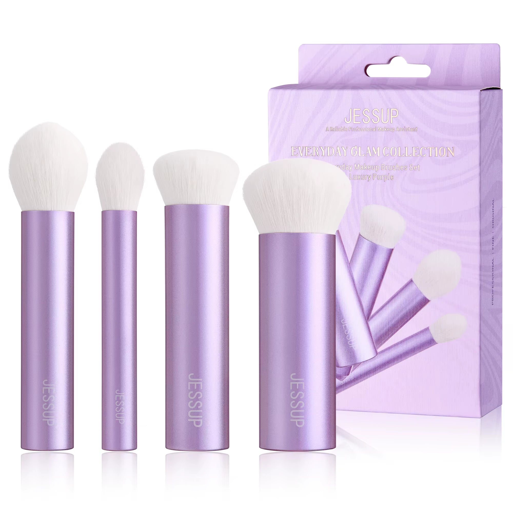 Makeup Brushes Set 4/6/7/10/14/15Pcs Foundation Makeup Brush,Face Eyeshadow Blending Highlighting Concealer,Luxury Purple