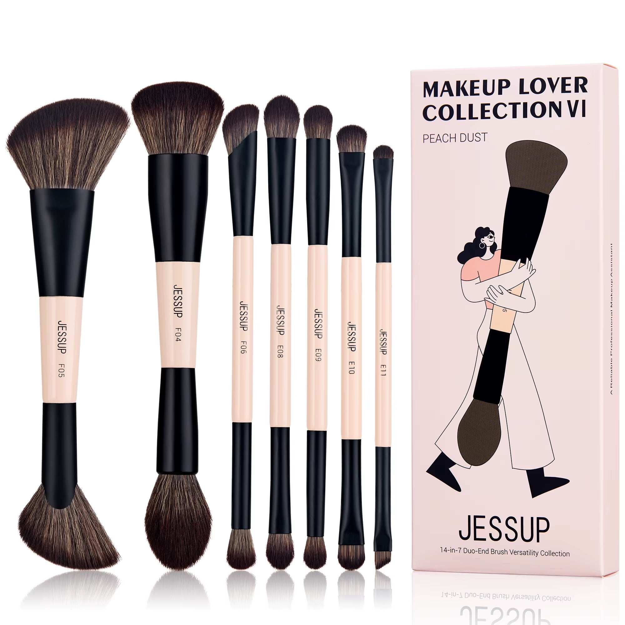 Makeup Brushes Set 4/6/7/10/14/15Pcs Foundation Makeup Brush,Face Eyeshadow Blending Highlighting Concealer,Luxury Purple