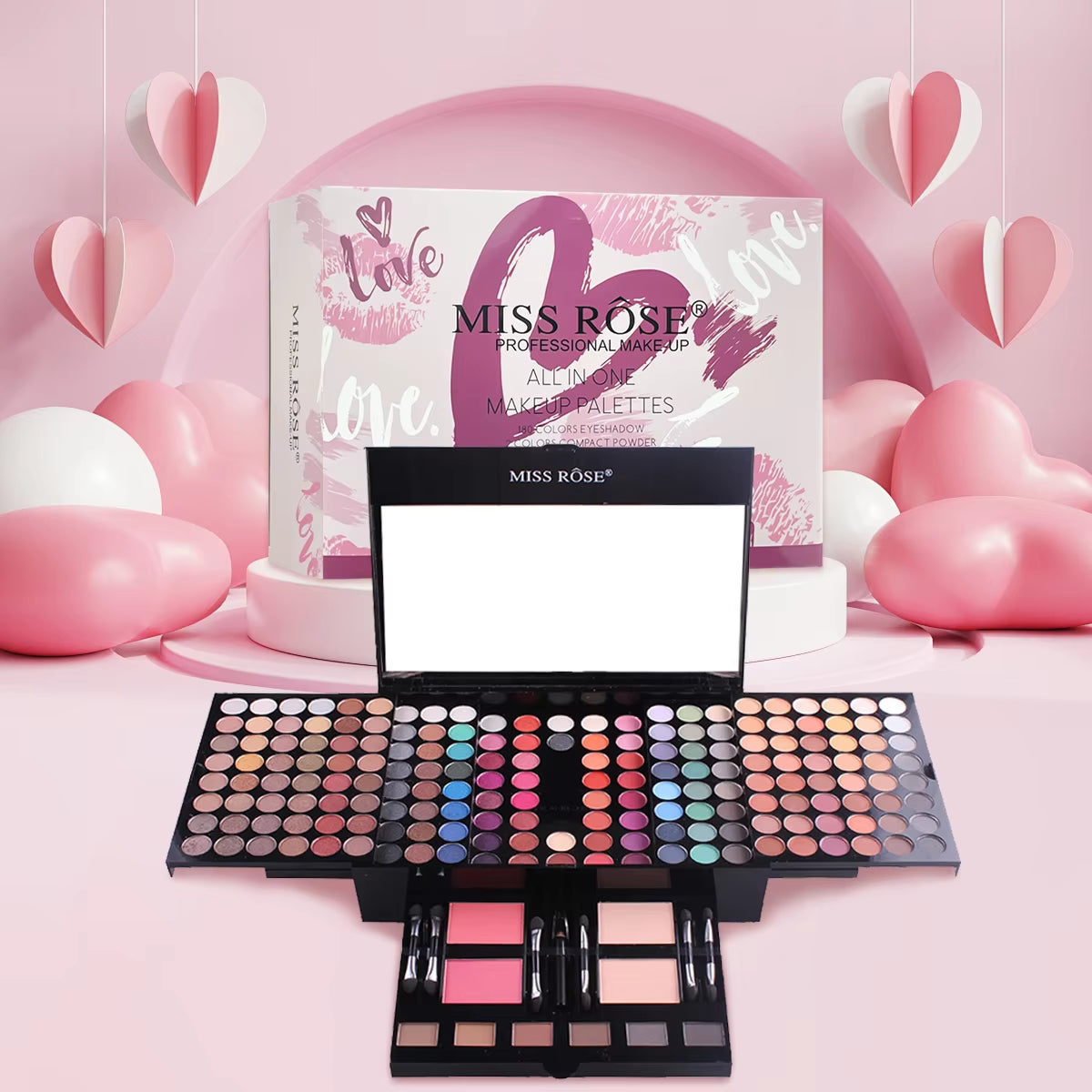 142-Color Eye Shadow, 3-Color Blush, 3-Color Eyebrow Powder Makeup Set, Makeup Artist'S Special Makeup