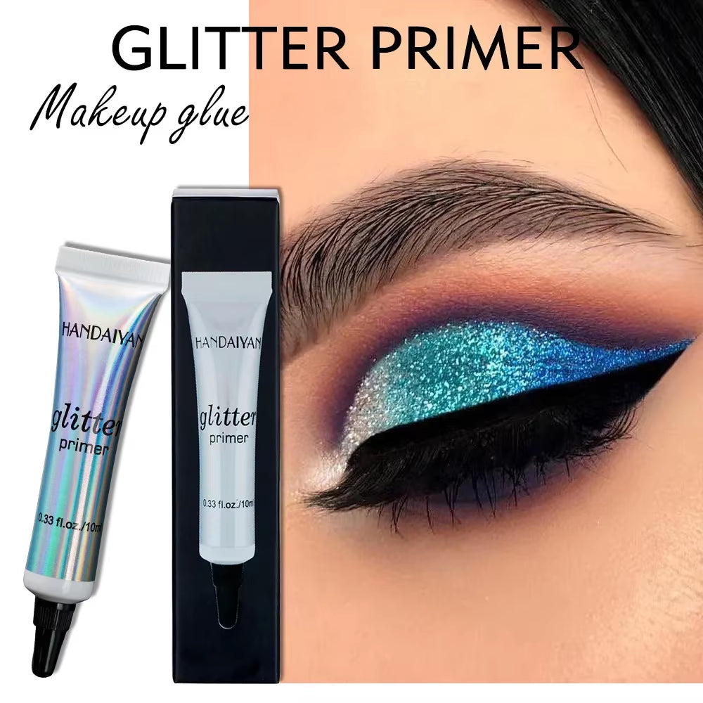 Glitter Primer Makeup Glue Flash Eye Shadow Gel Face Eye Body Sequin Primer Eyeshadow Long-Lasting Brilliant Makeup Primer
