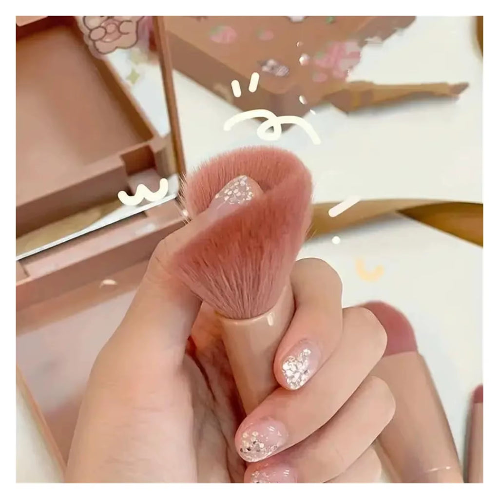 5Pcs Travel Size Makeup Brushes Set Mini Makeup Brushes, Small Complete Function Cosmetic Brushes Kit with Case and Mirror