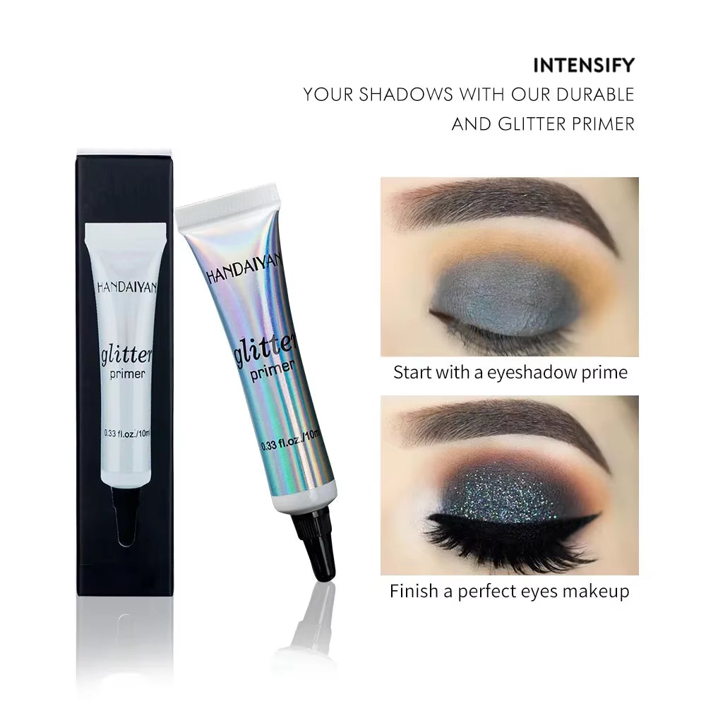 Glitter Primer Makeup Glue Flash Eye Shadow Gel Face Eye Body Sequin Primer Eyeshadow Long-Lasting Brilliant Makeup Primer